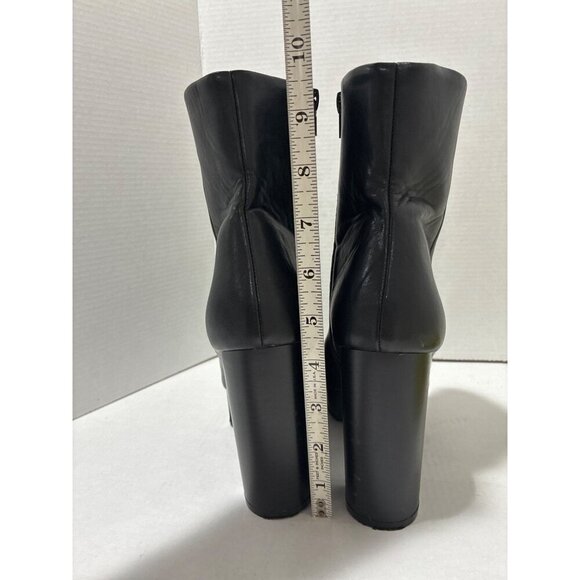 Madden Girl Autumn Platform heeled Black Ankle Motto Bootie Womens size 8 - Picture 4 of 7